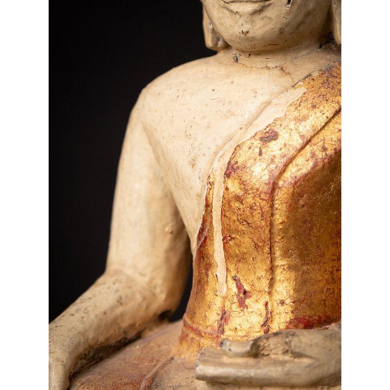 Antique Wooden Thai Lanna Buddha from Thailand For Sale 12