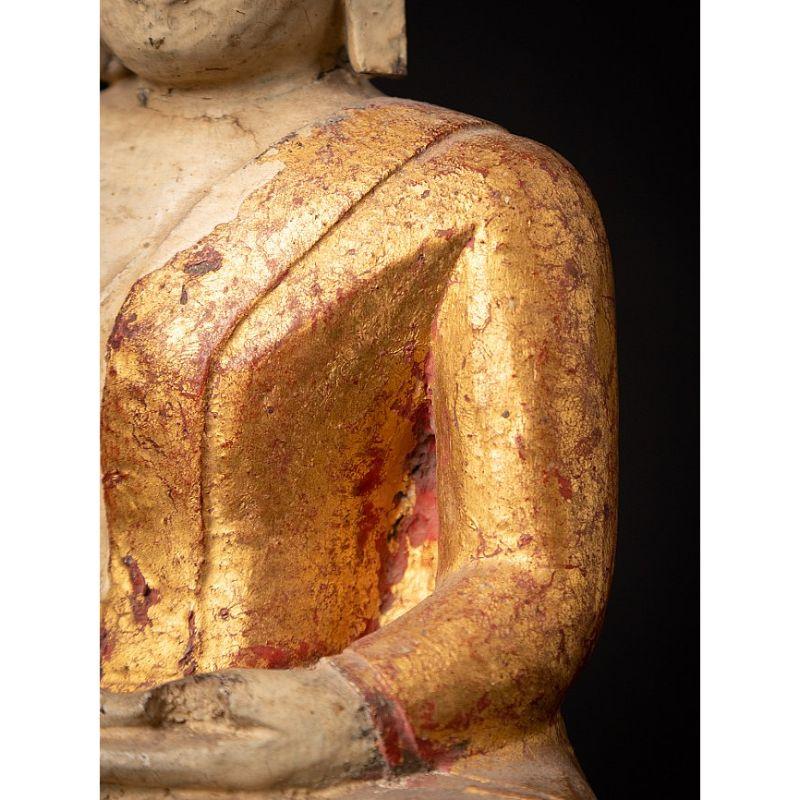 Antique Wooden Thai Lanna Buddha from Thailand For Sale 13