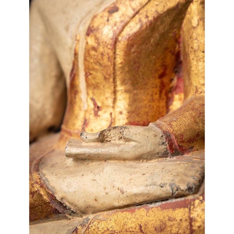 Antique Wooden Thai Lanna Buddha from Thailand For Sale 14