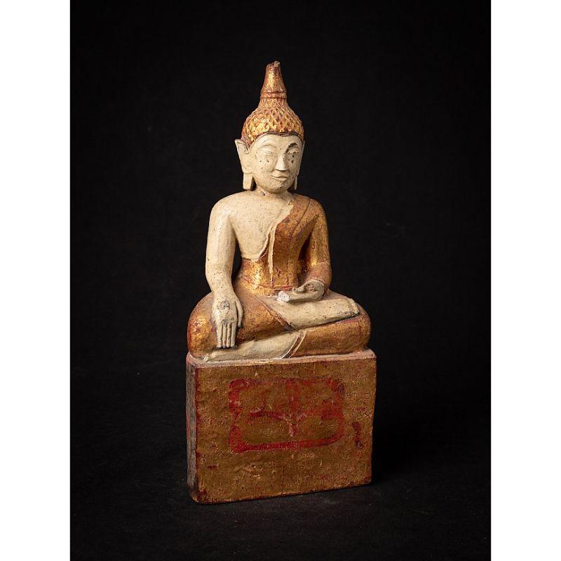 Antique Wooden Thai Lanna Buddha from Thailand For Sale 2