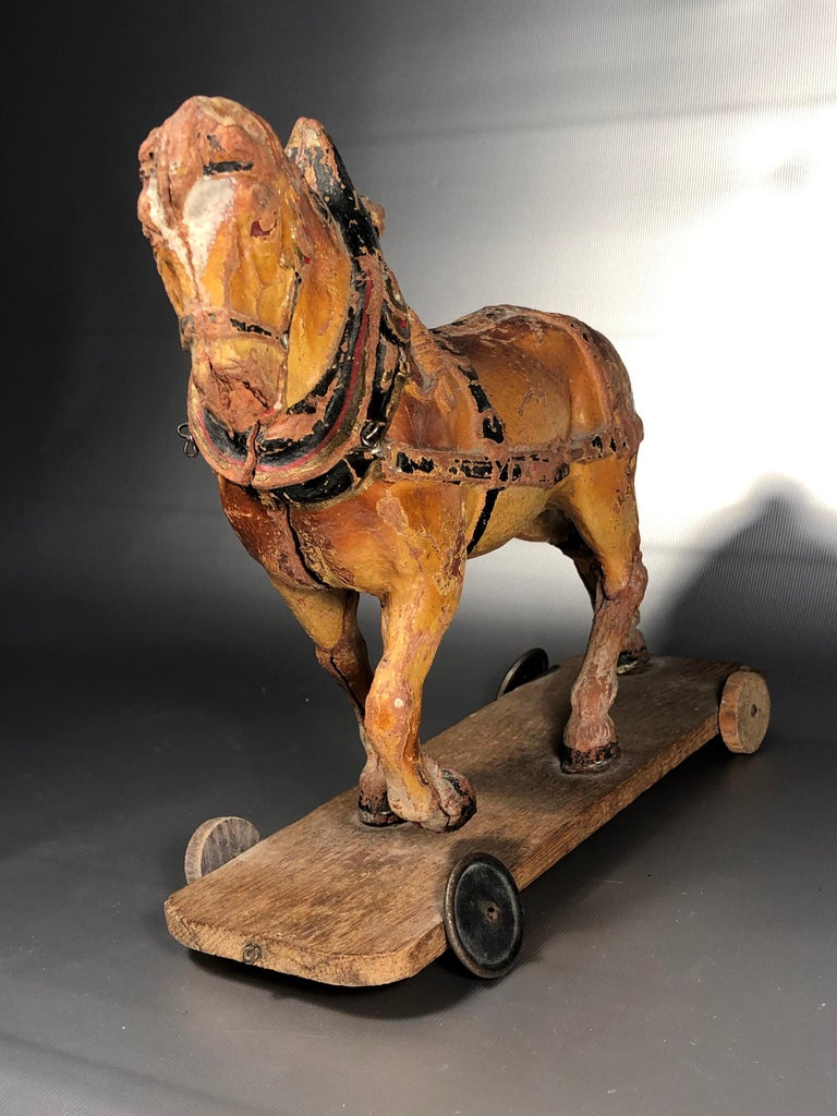 Antique Wooden Toy Horse, 19th Century ON SALE at 1stDibs