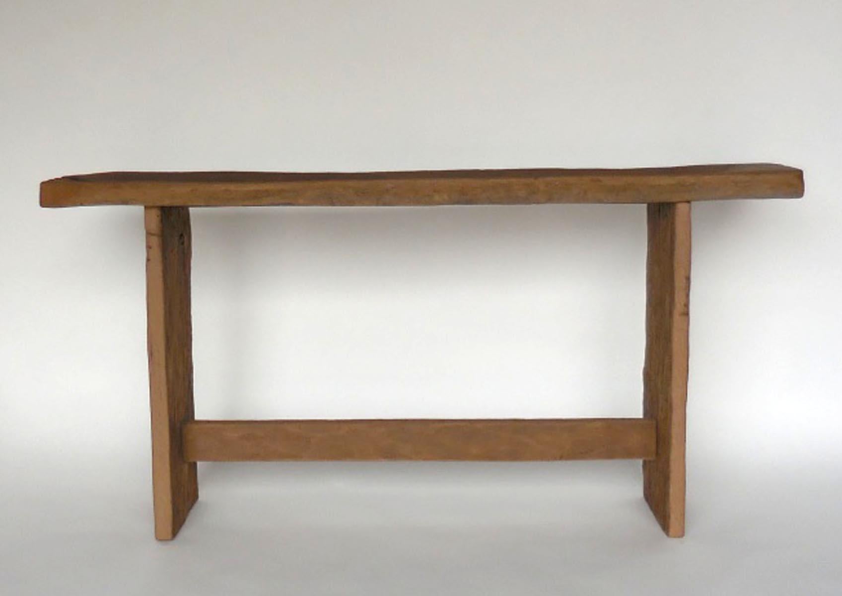 Rustic Antique Wooden Tray Console Table
