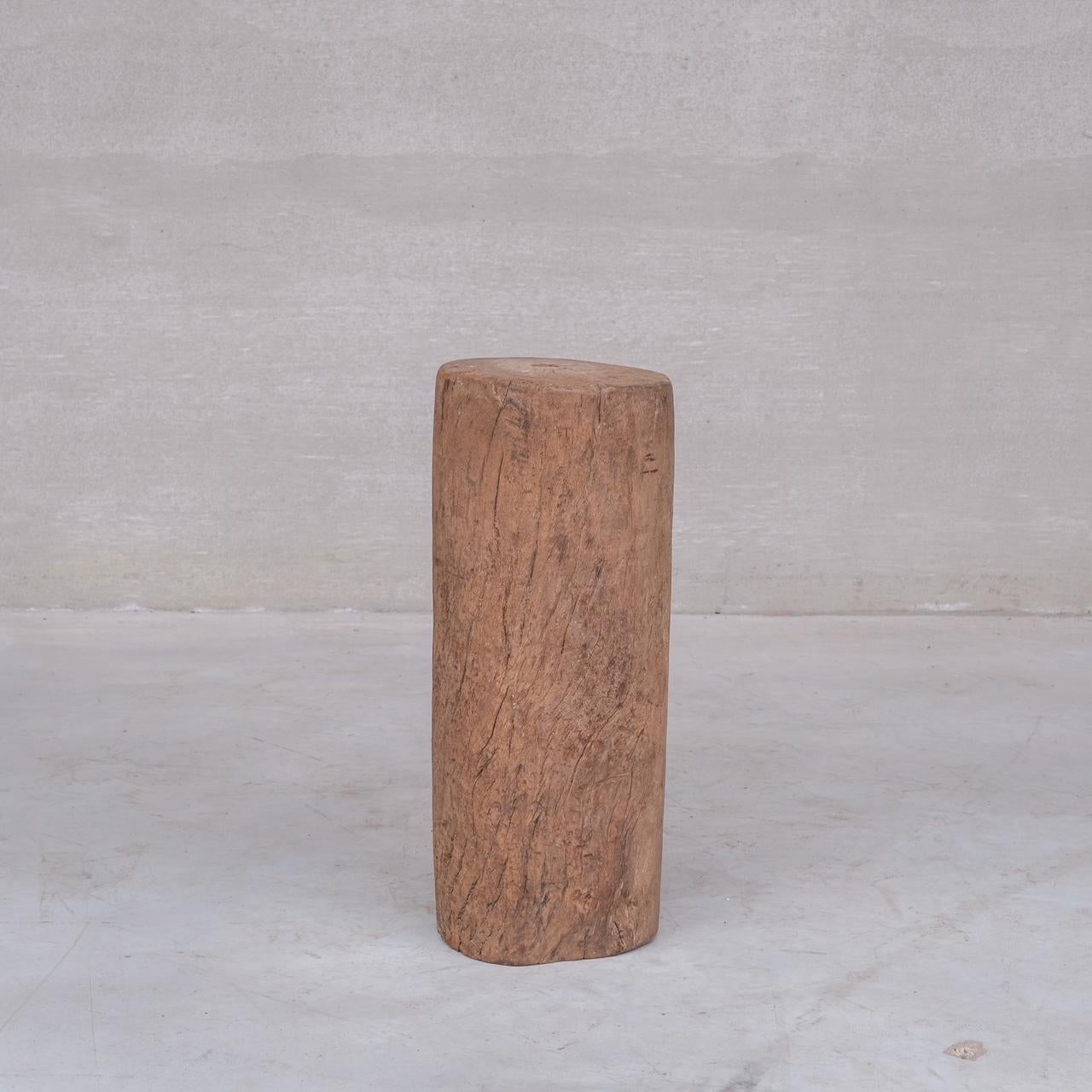 Antique Wooden Tree Trunk Pedestal In Good Condition For Sale In London, GB