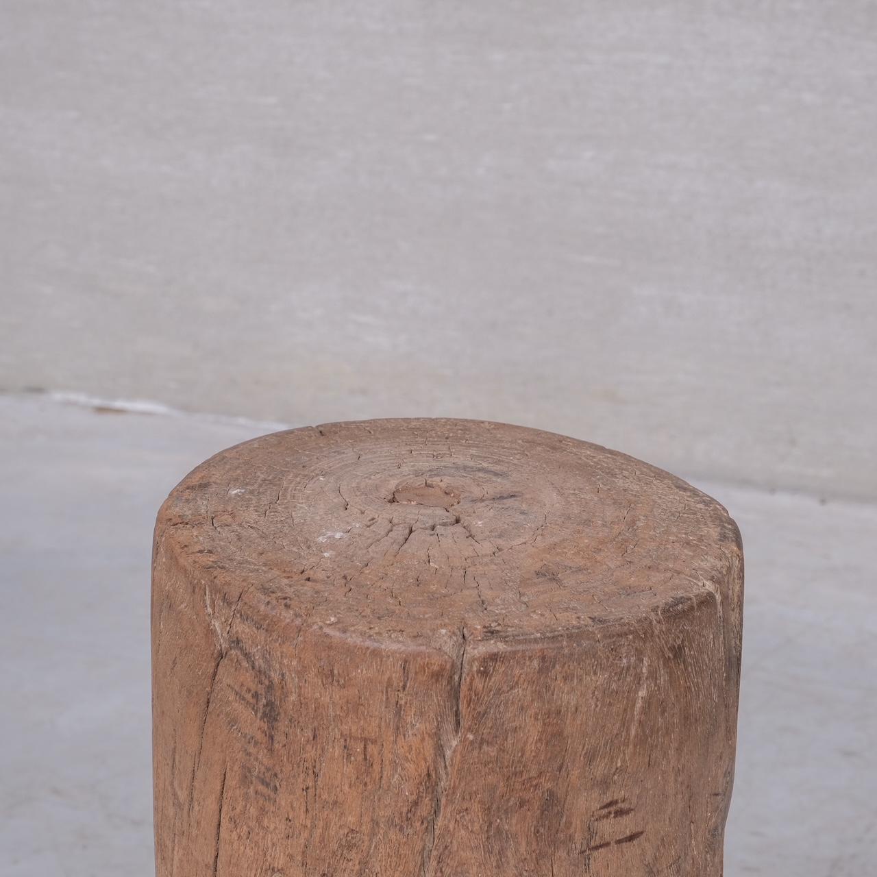 Antique Wooden Tree Trunk Pedestal For Sale 2