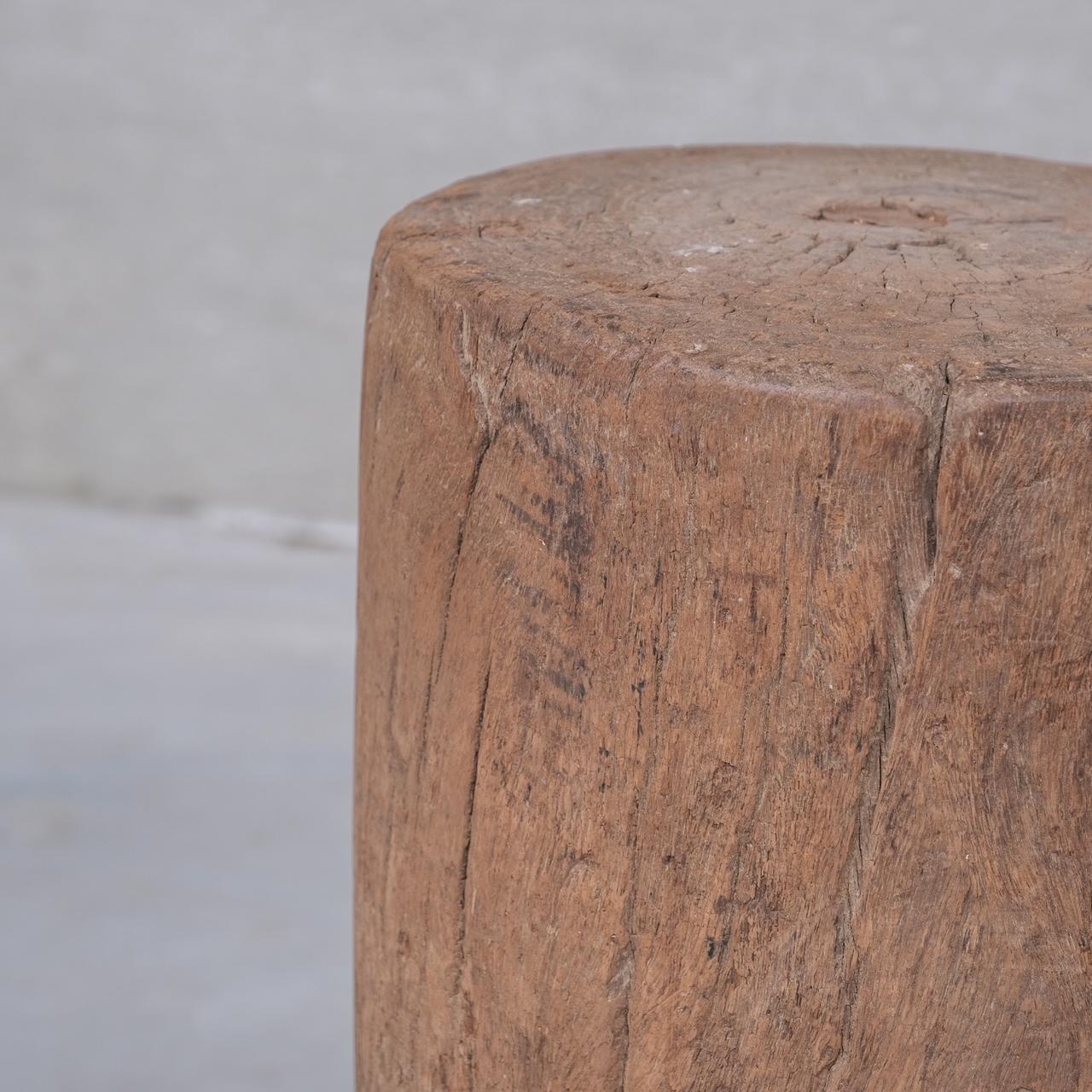 Antique Wooden Tree Trunk Pedestal For Sale 3