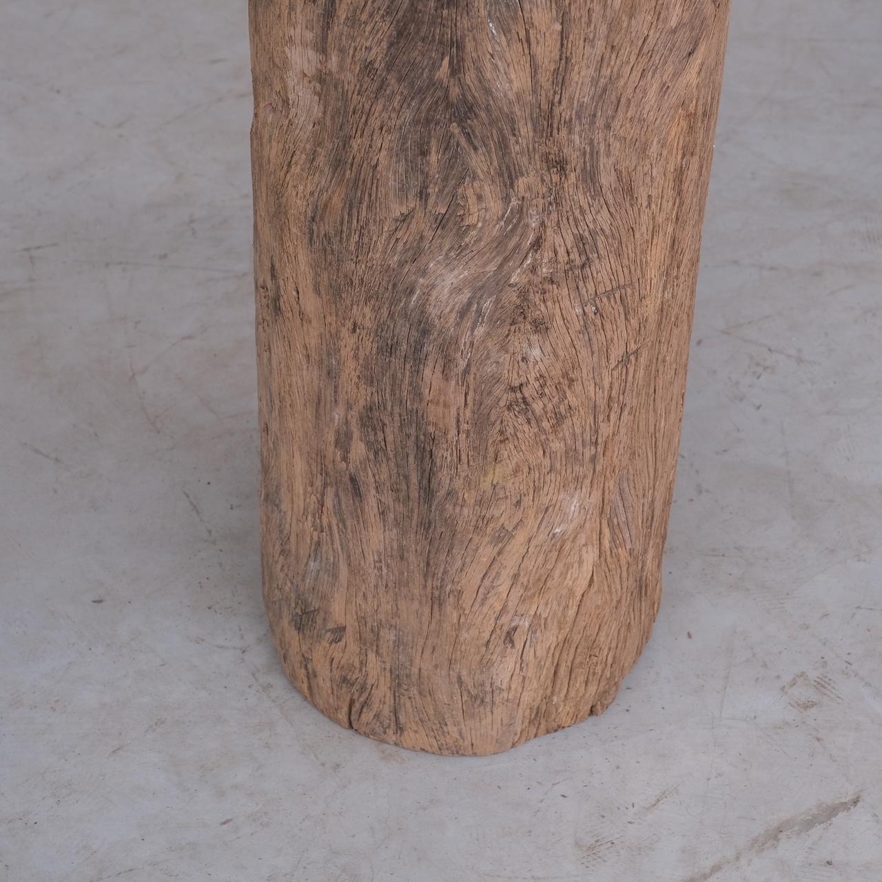 Antique Wooden Tree Trunk Pedestal or Display Stand For Sale 1