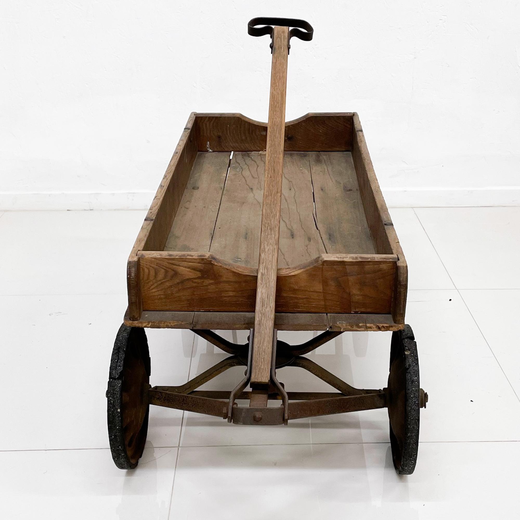 vintage wooden wagon