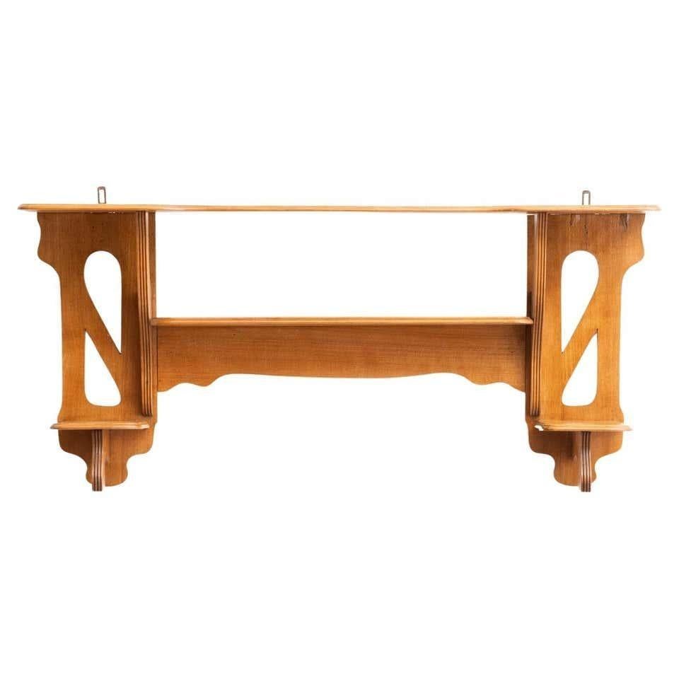 Antiguo armario de pared de madera Estantería de estilo modernista, hacia 1940 en venta 7