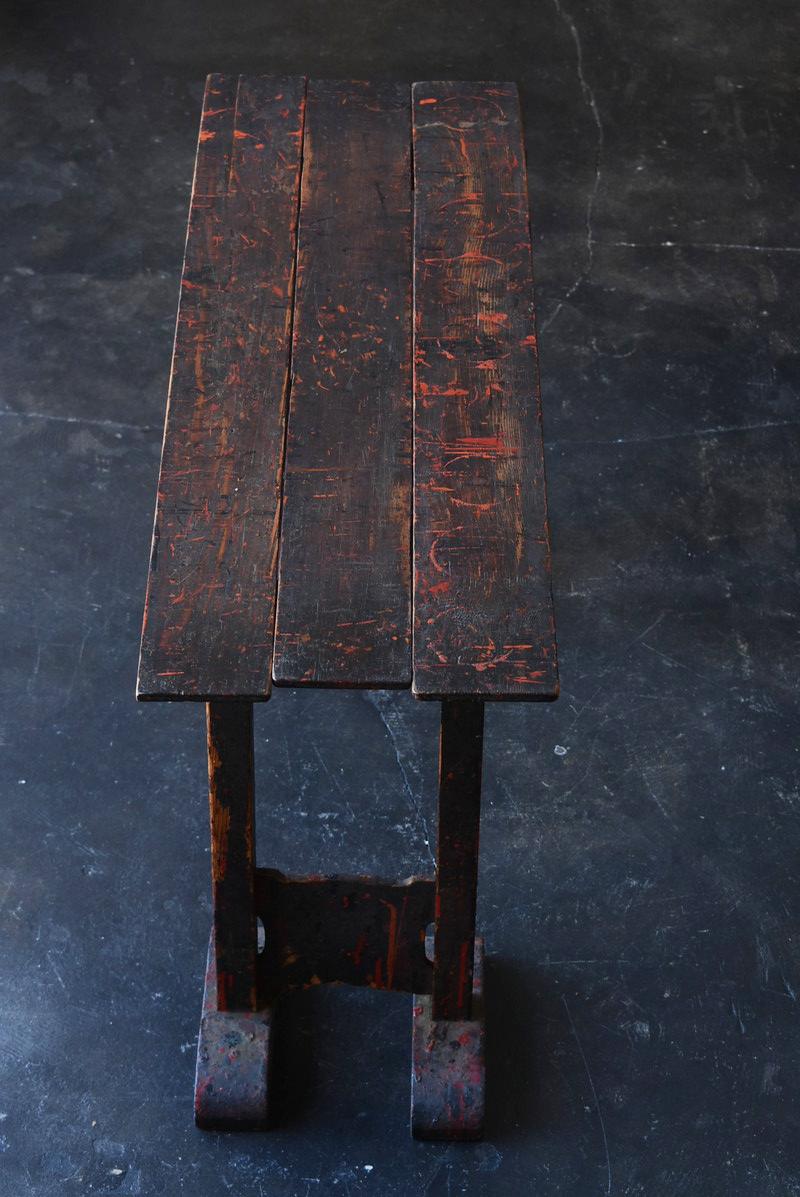 Antique Wooden Workbench Used by Japanese Lacquer Ware Craftsmen / Meiji Era1899 7