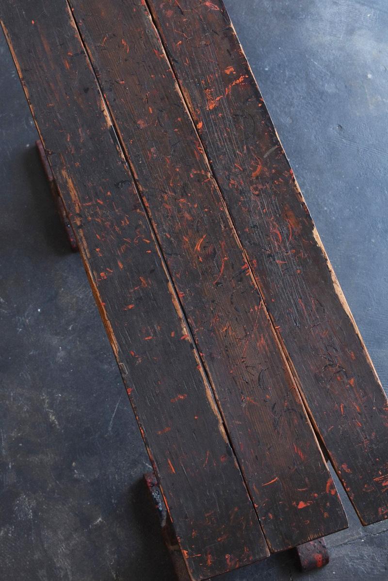 Antique Wooden Workbench Used by Japanese Lacquer Ware Craftsmen / Meiji Era1899 11