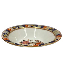 Antique Woods Ware Wincanton Blue and Rust Large Fruit/Serving Bowl