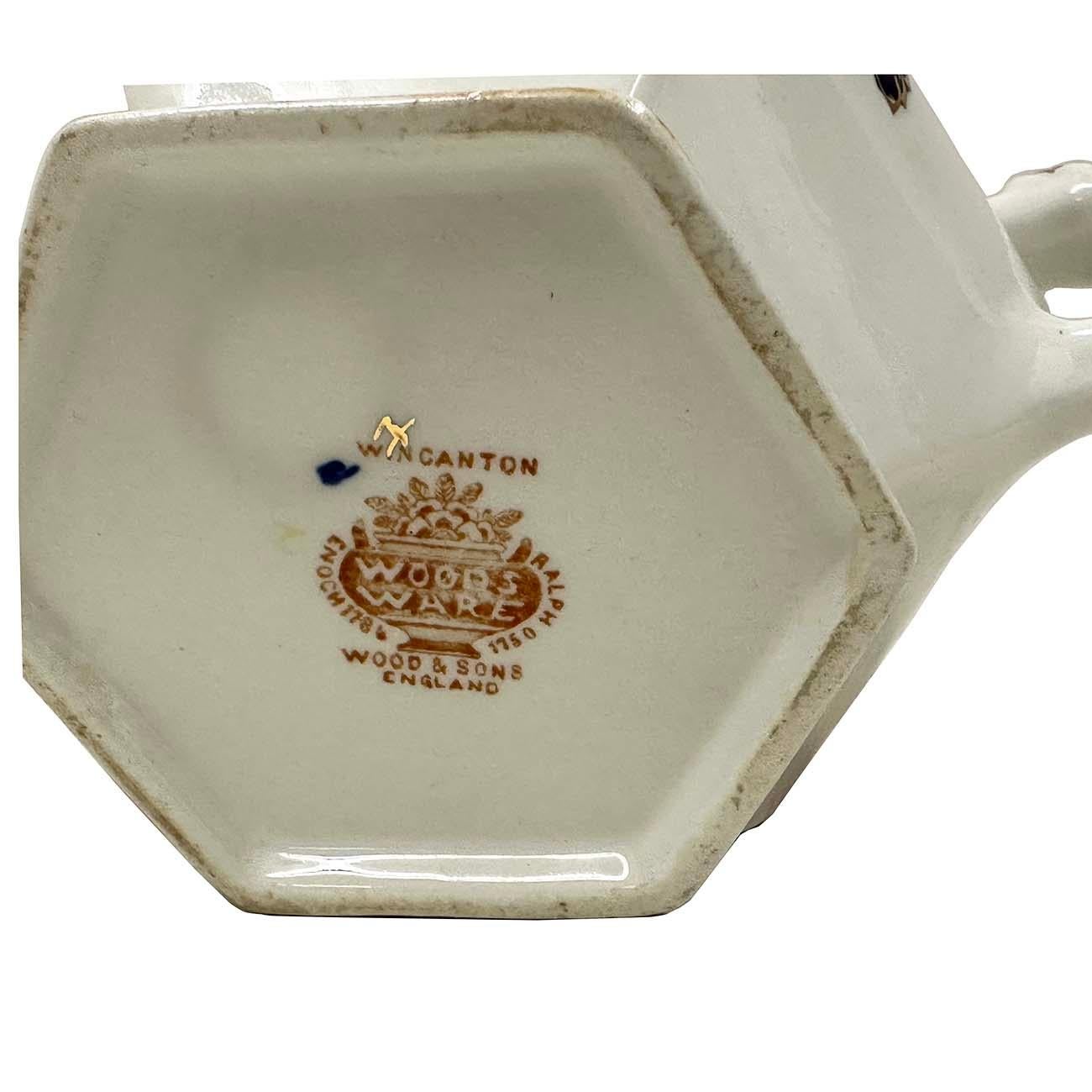 Antigua tetera de porcelana pintada a mano Woods Ware Wincanton en venta 2