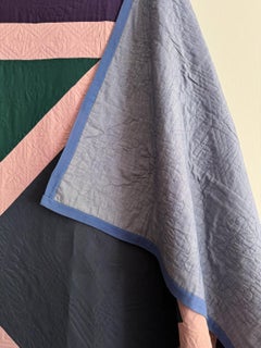Antique Wool Amish Diamond in A Square Quilt