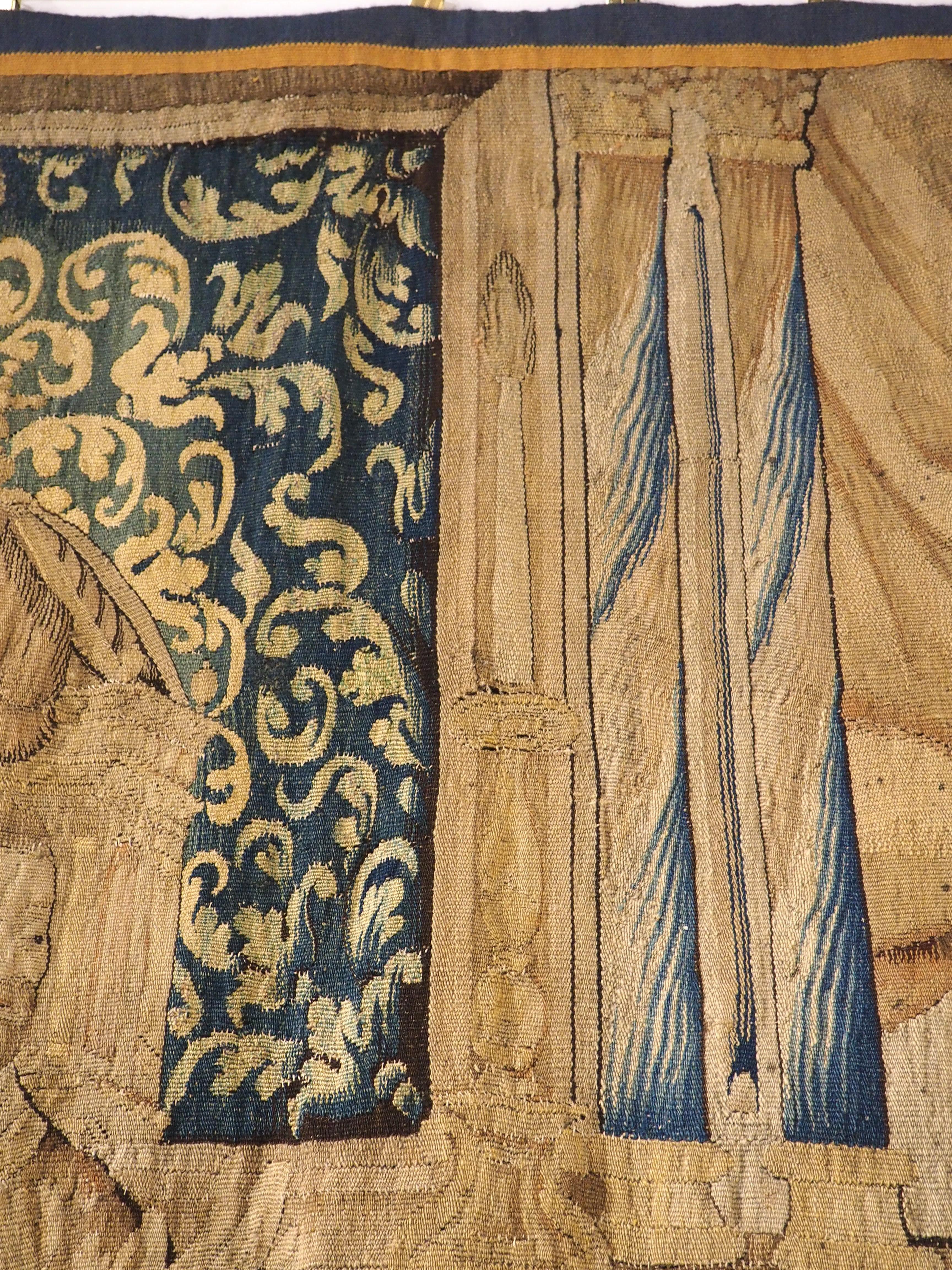 Antiker Wandteppich aus Wolle und Seide aus Brüssel, um 1650 (Textil) im Angebot