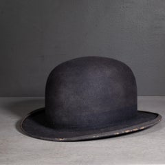 Antique Wool Bowler Hat c.1920-1940
