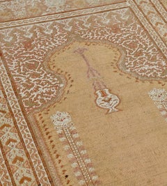 Antique Wool Hand-Knotted Sivas Prayer Rug, Turkey, Late 19th Century