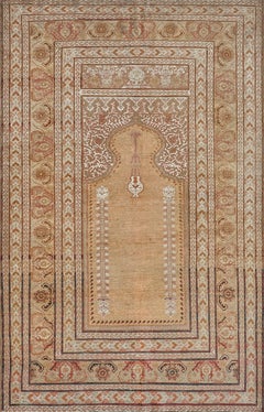 Antique Wool Hand-Knotted Sivas Prayer Rug, Turkey, Late 19th Century