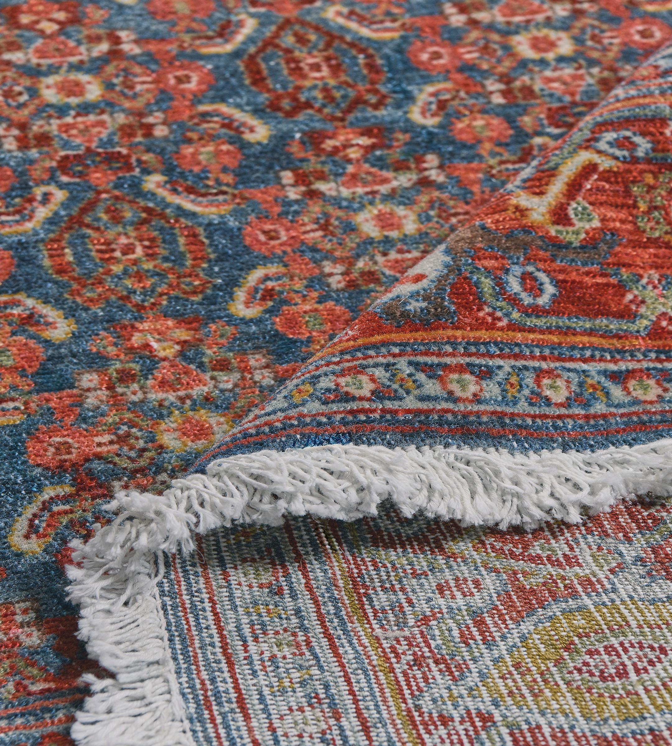 Chemin de table Senah en laine ancienne à motif Herati en vente 4