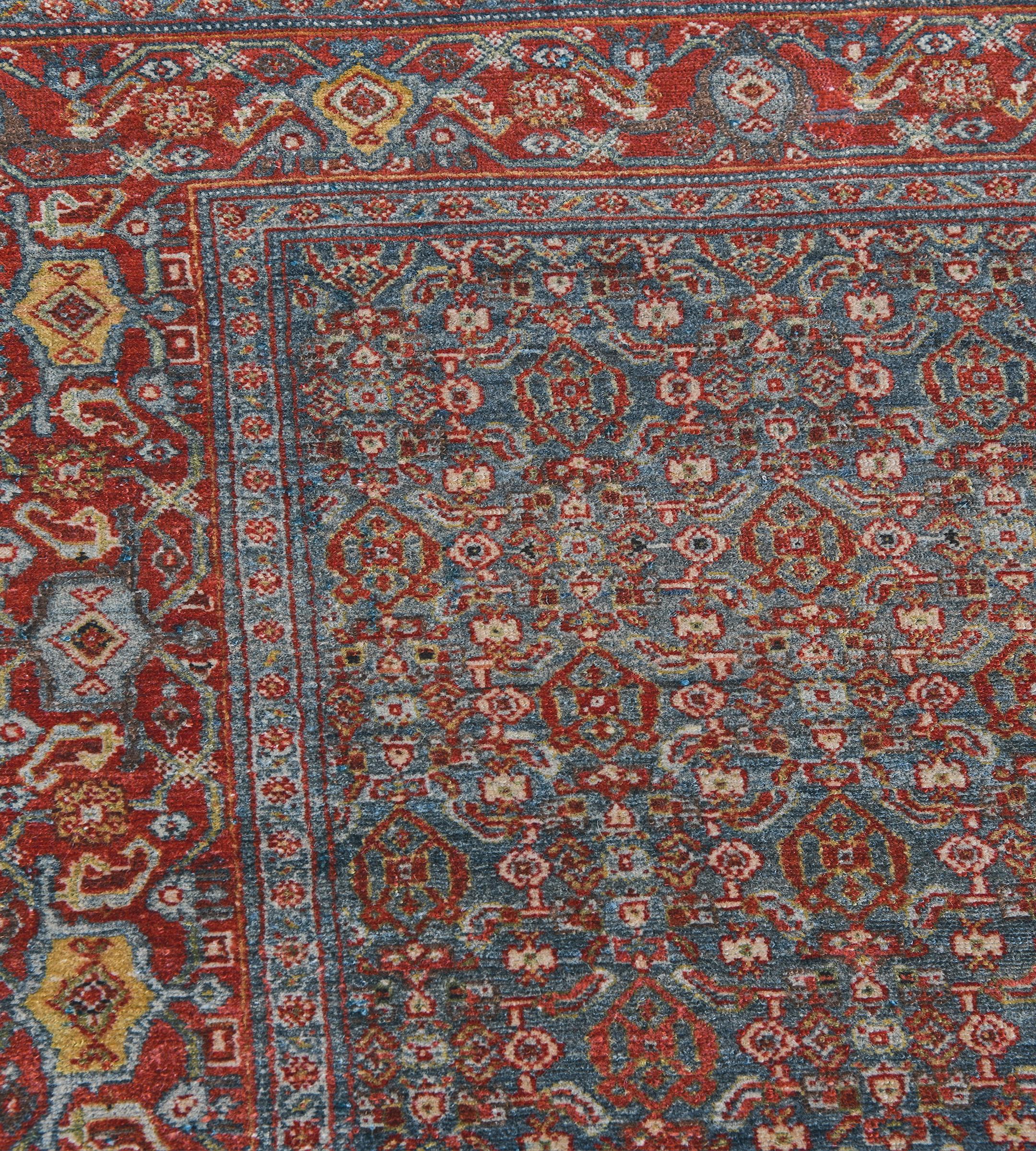 Chemin de table Senah en laine ancienne à motif Herati en vente 1