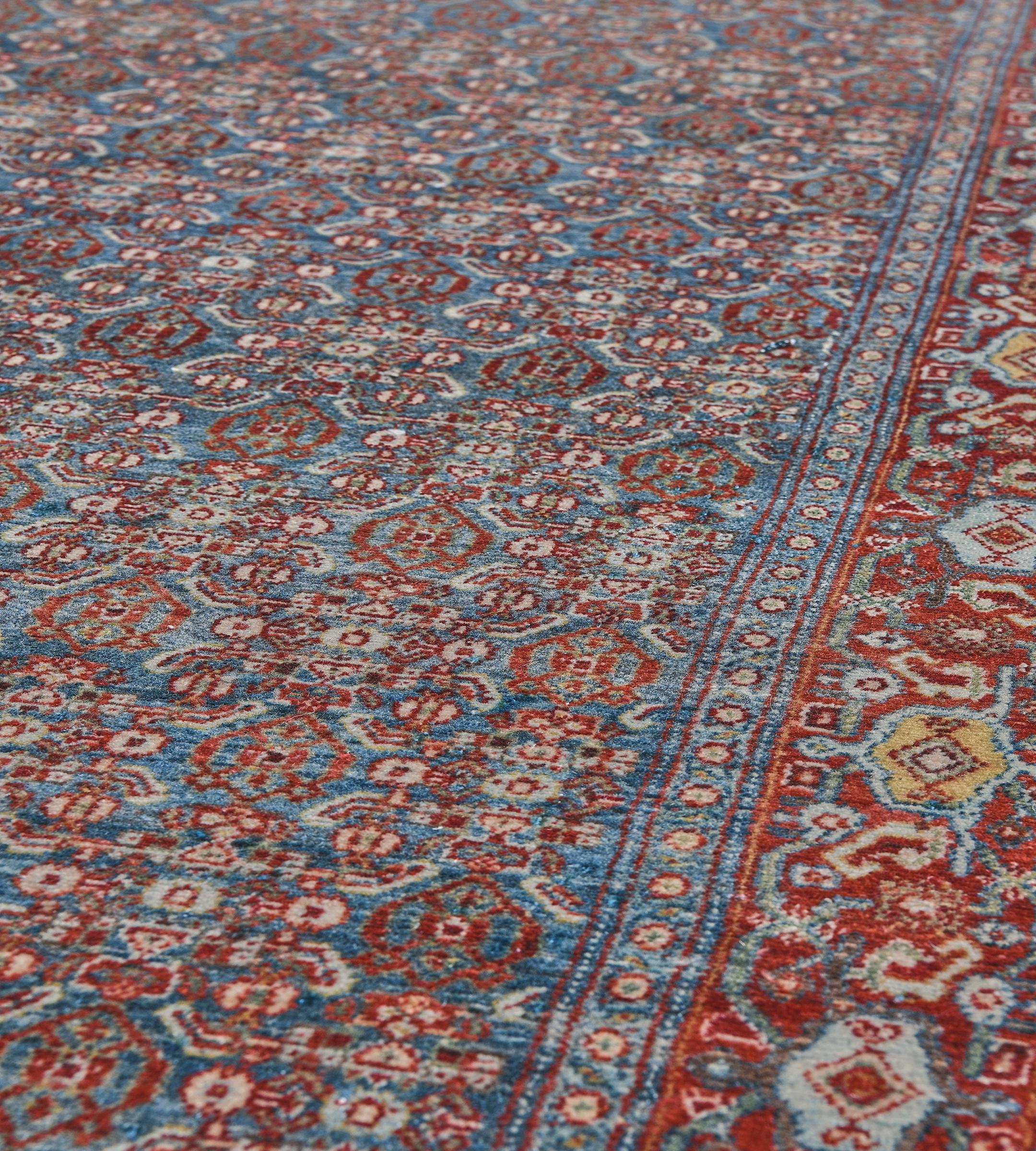 Chemin de table Senah en laine ancienne à motif Herati en vente 2