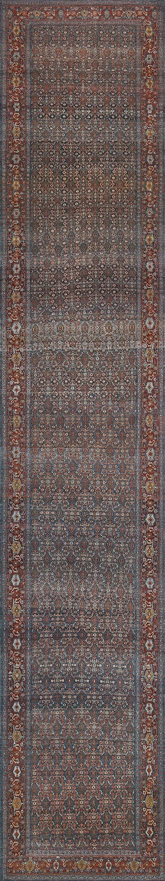 Antiker Senah-Läufer aus Wolle mit Herati-Muster