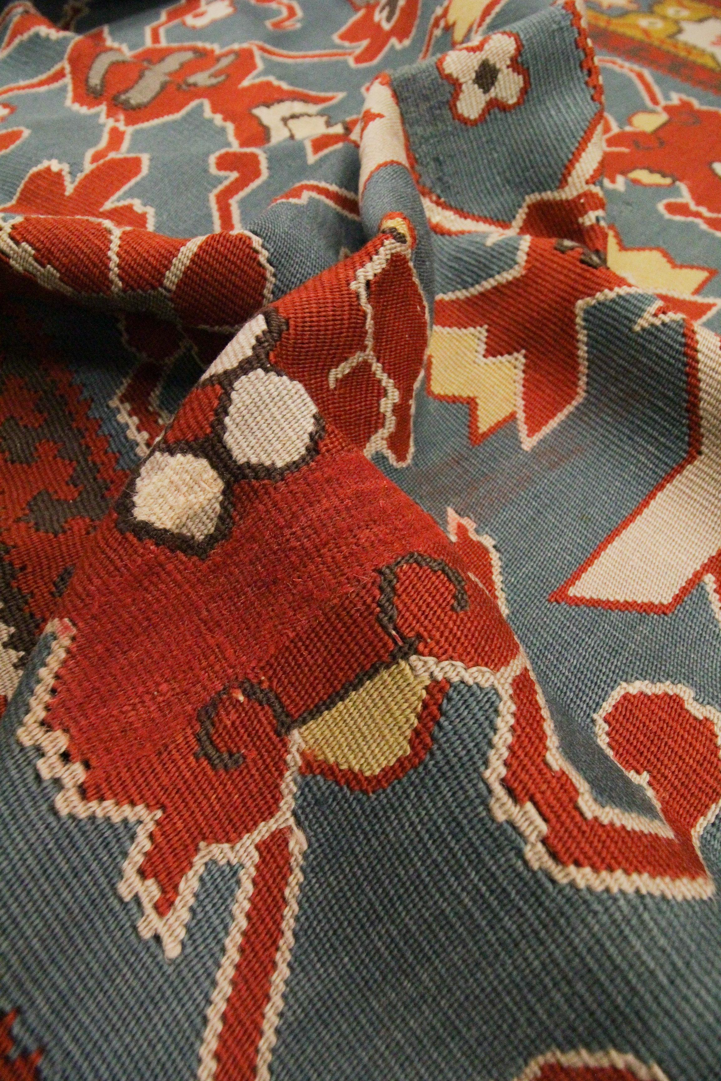 Antique Wool Kilim Rug Handmade Tribal Anatolian Pirot Turkish Carpet For Sale 4