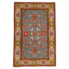 Antiker handgefertigter Teppich aus Wolle und Kelim, geometrisch, Stammeskunst, Anatolischer Pirot, Türkischer Teppich