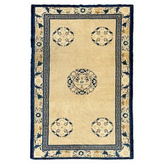 Antique Wool Peking Rug, c. 1890, 4'0" x 6'7"