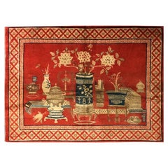 Tapis ancien en laine. 1,90 x 1,30 m