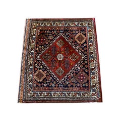 Antique Wool Saddle Bag Face, Khorjin Rug Caucasian Azerbaijan Carpet