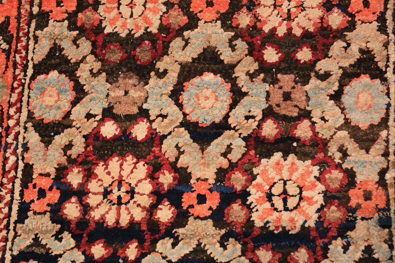 Hand-Knotted Antique Wool, Silk and Cotton Indian Agra Rug. 2 ft 3 in x 2 ft 3 in   For Sale