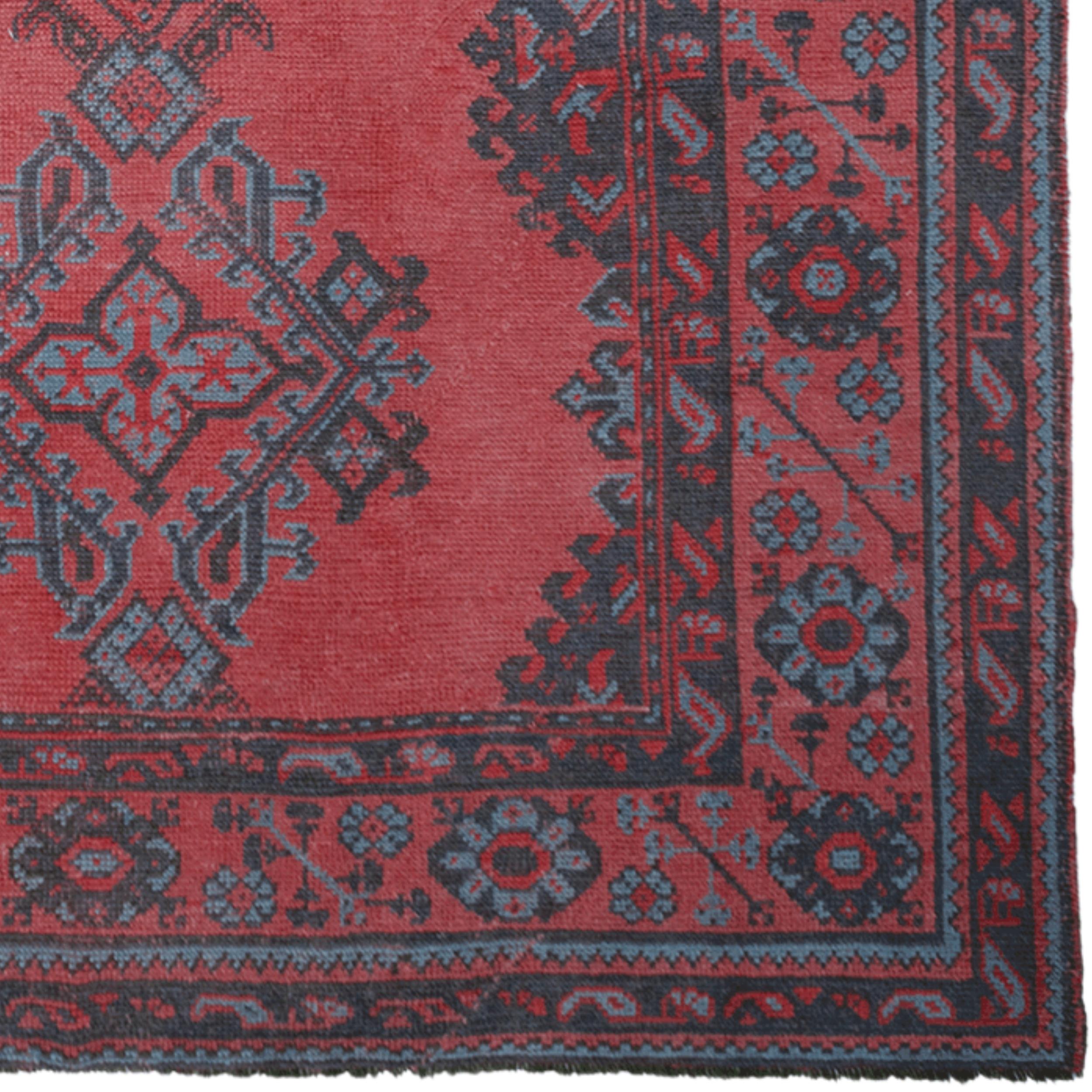 19th Century Antique Wool Ushak Carpet For Sale