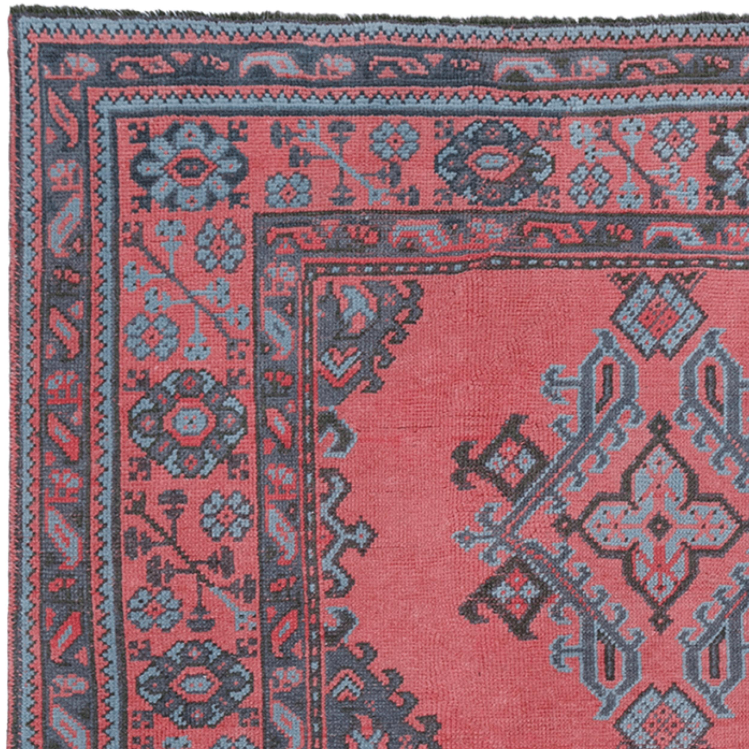 Antique Wool Ushak Carpet For Sale 1