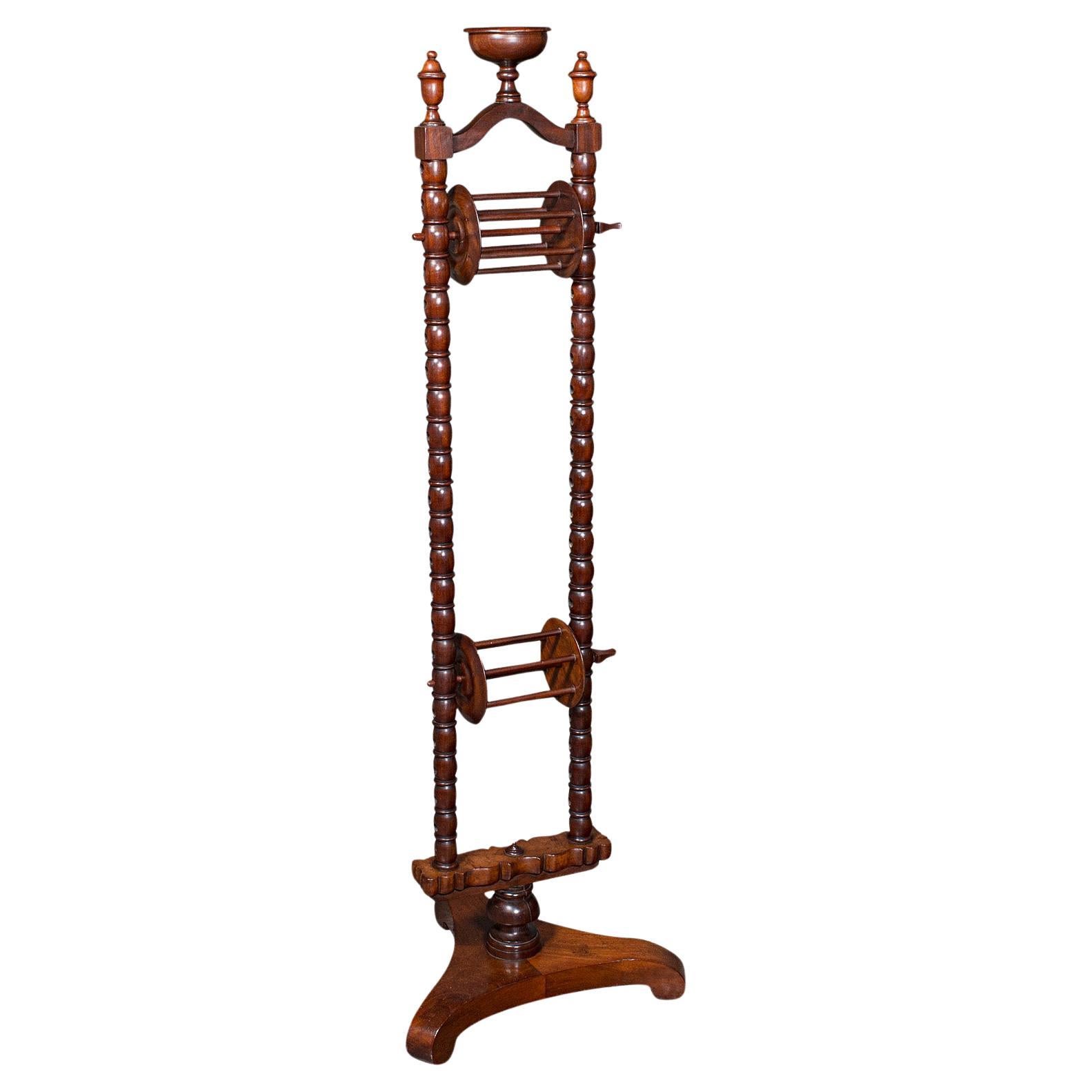 Stand antique pour bobine de laine, anglais, noyer, martinet réglable, victorien en vente