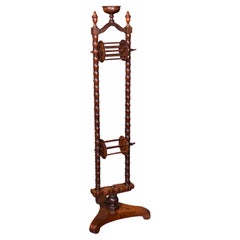 Stand antique pour bobine de laine, anglais, noyer, martinet réglable, victorien