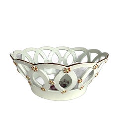 Antique Worcester Porcelain Basket Dr. Wall First Period Circa 1770 England