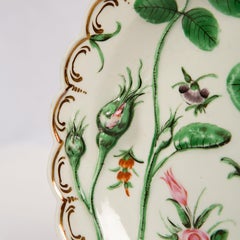 Antique Worcester Porcelain Blind Earl Pattern Dish Made, circa 1785