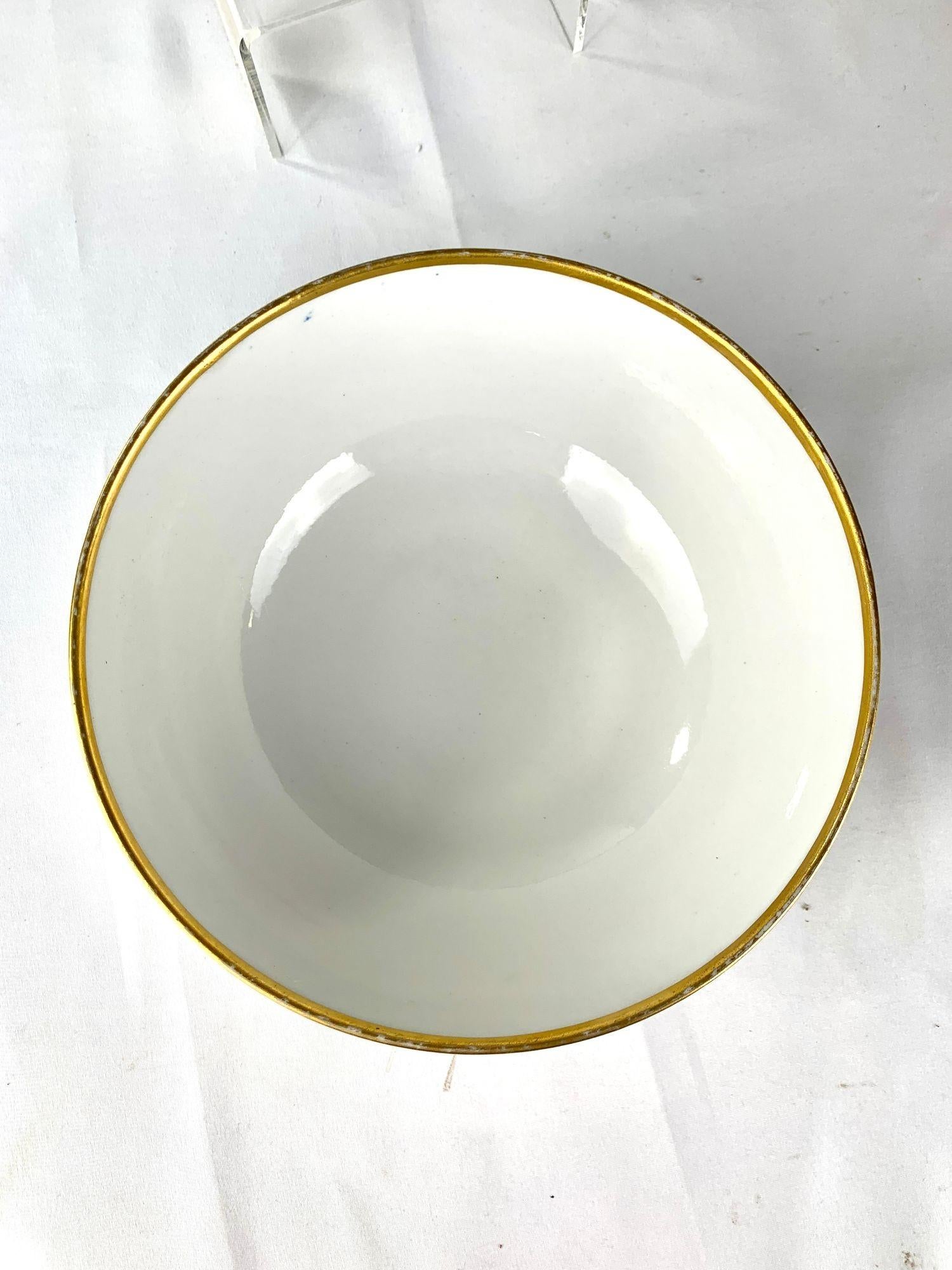 Antique Worcester Porcelain Bowl Fence Pattern English Imari Style C-1810 For Sale 1