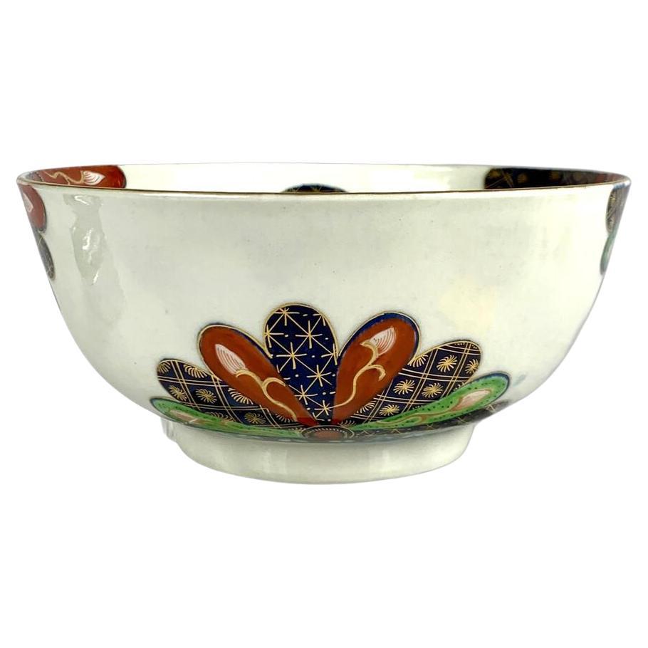 Antiguo Cuenco de Porcelana Worcester Estilo Imari Dr Wall Primer Periodo Inglaterra C-1755