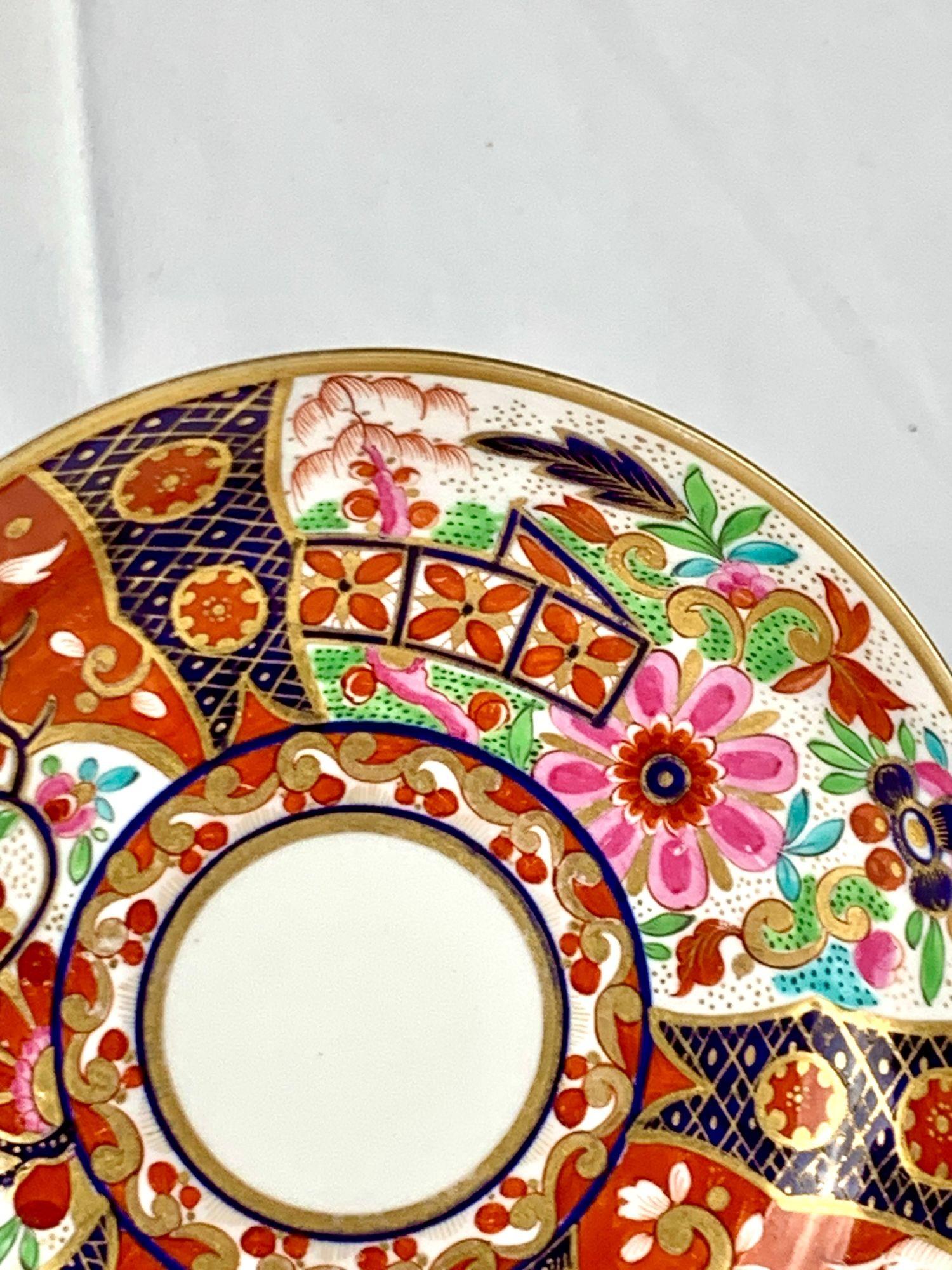 Antike Worcester Porzellan Frühstückstasse Imari Stil von Barr, Flight, Barr Worcester C-1810 im Zustand „Hervorragend“ im Angebot in Katonah, NY