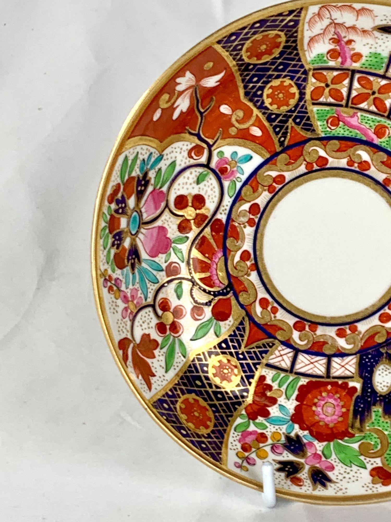 Antike Worcester Porzellan Frühstückstasse Imari Stil von Barr, Flight, Barr Worcester C-1810 (19. Jahrhundert) im Angebot