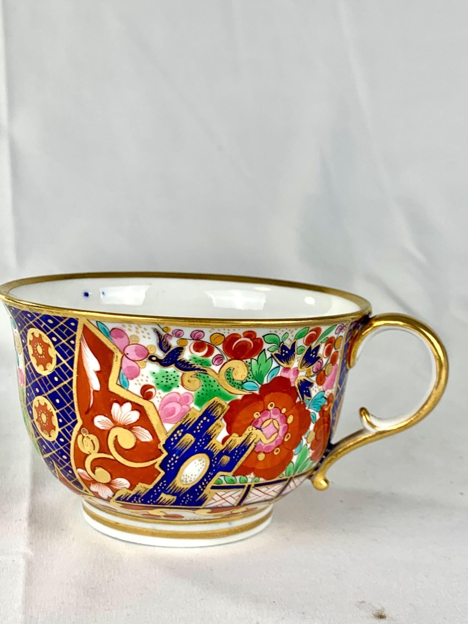 Antike Worcester Porzellan Frühstückstasse Imari Stil von Barr, Flight, Barr Worcester C-1810 im Angebot 3