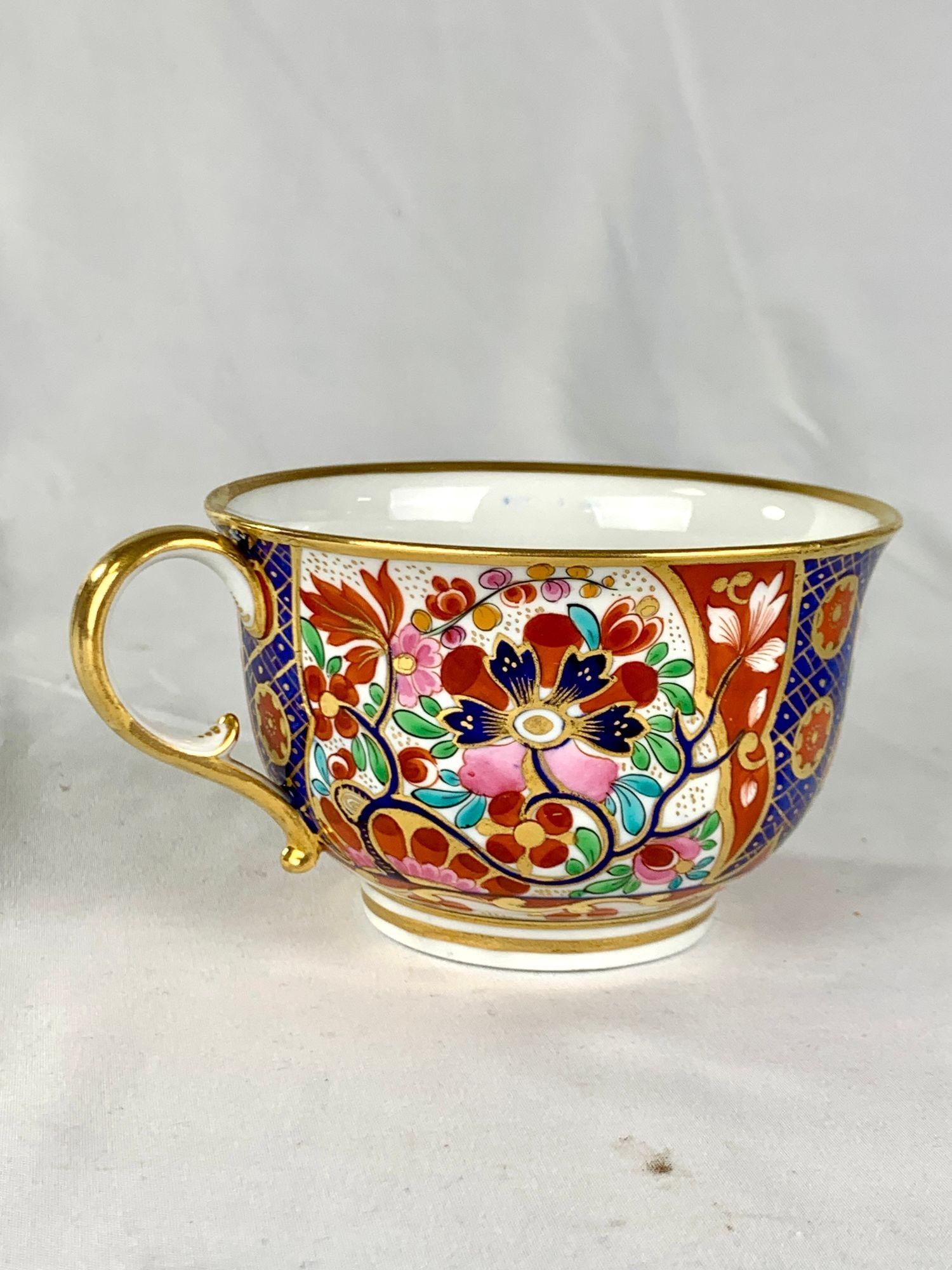 Antike Worcester Porzellan Frühstückstasse Imari Stil von Barr, Flight, Barr Worcester C-1810 im Angebot 4