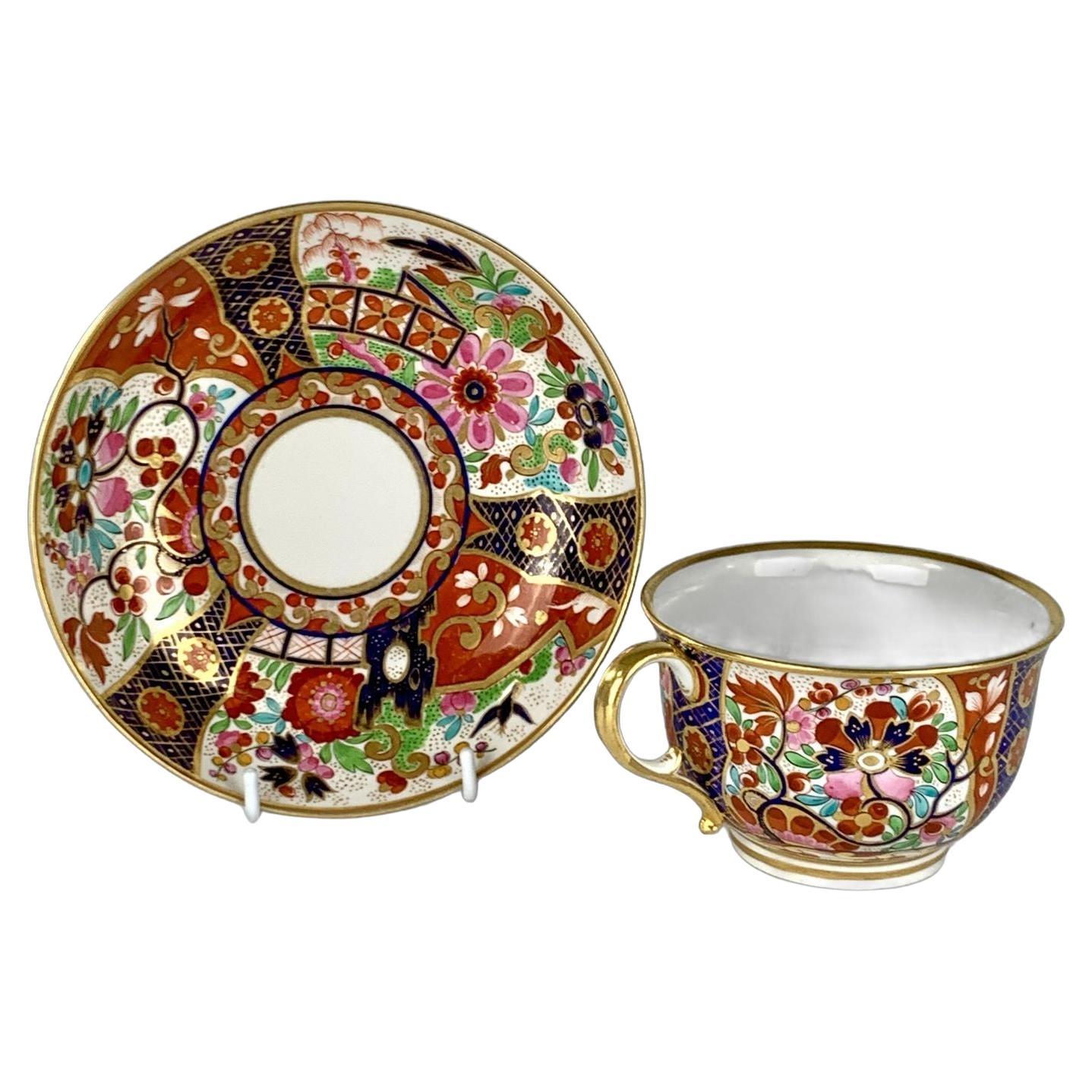 Antike Worcester Porzellan Frühstückstasse Imari Stil von Barr, Flight, Barr Worcester C-1810 im Angebot