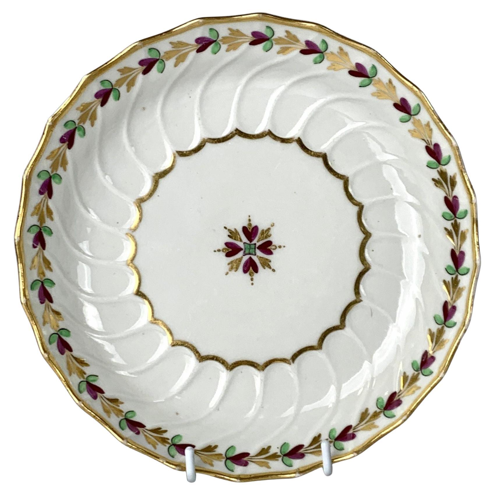 Antiguo Plato de Porcelana Worcester Inglaterra Circa 1790