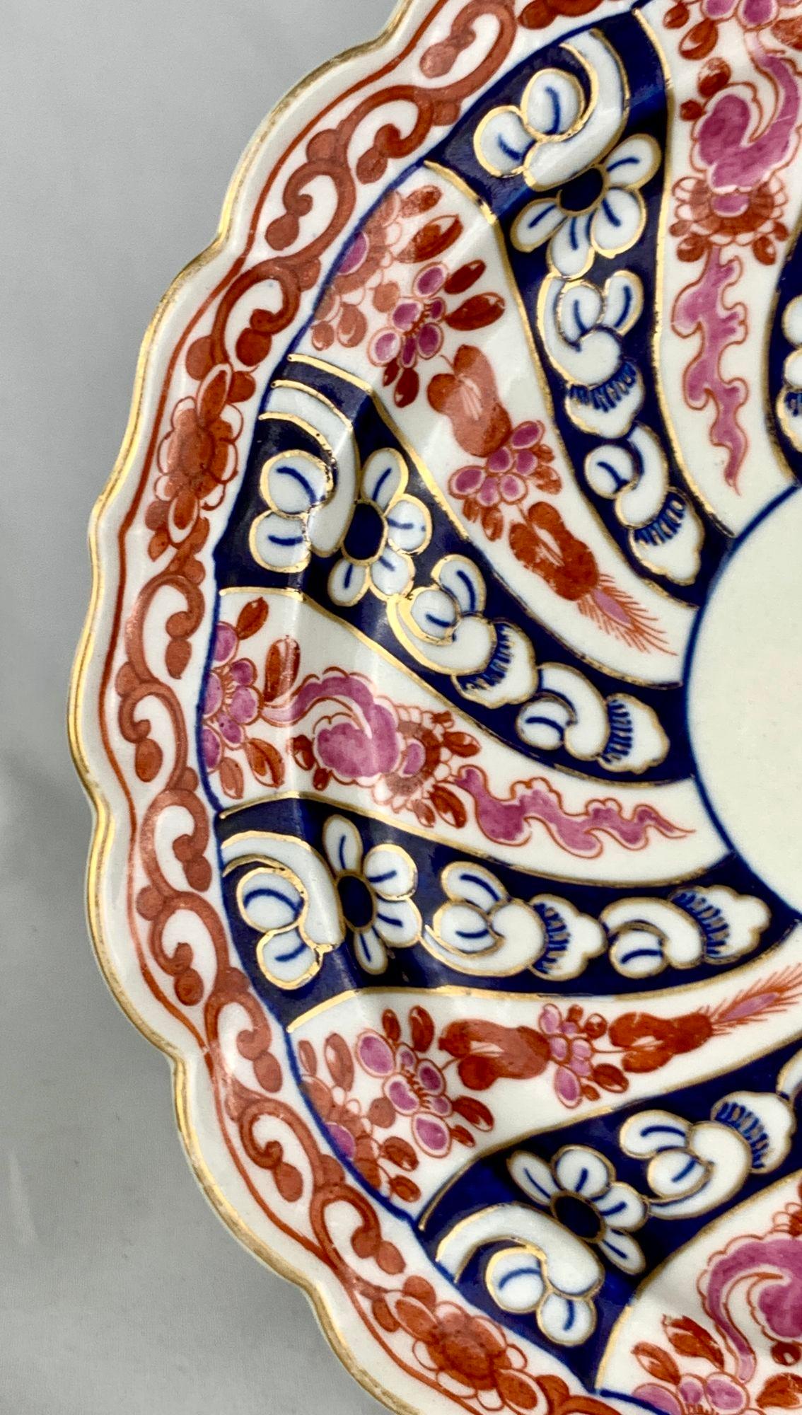 15pcs Antiguo Worcester Porcelana Platos Reina Charlotte Patrón Inglaterra C-1790 4