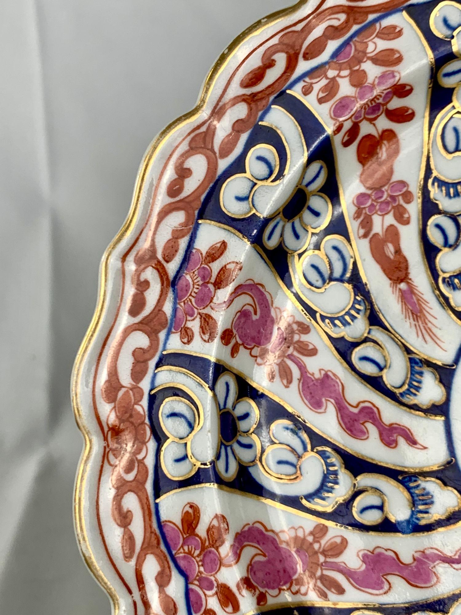 15pcs Antiguo Worcester Porcelana Platos Reina Charlotte Patrón Inglaterra C-1790 en Excelente Estado en Katonah, NY