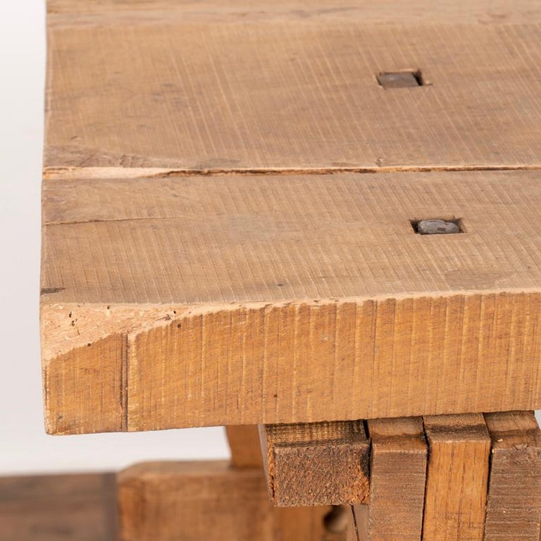 Antique Work Table with Large Drawer Small Rustic Kitchen Island For