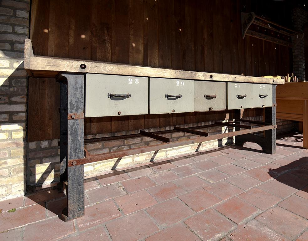 Rustic Antique Workbench from Dutch Farm