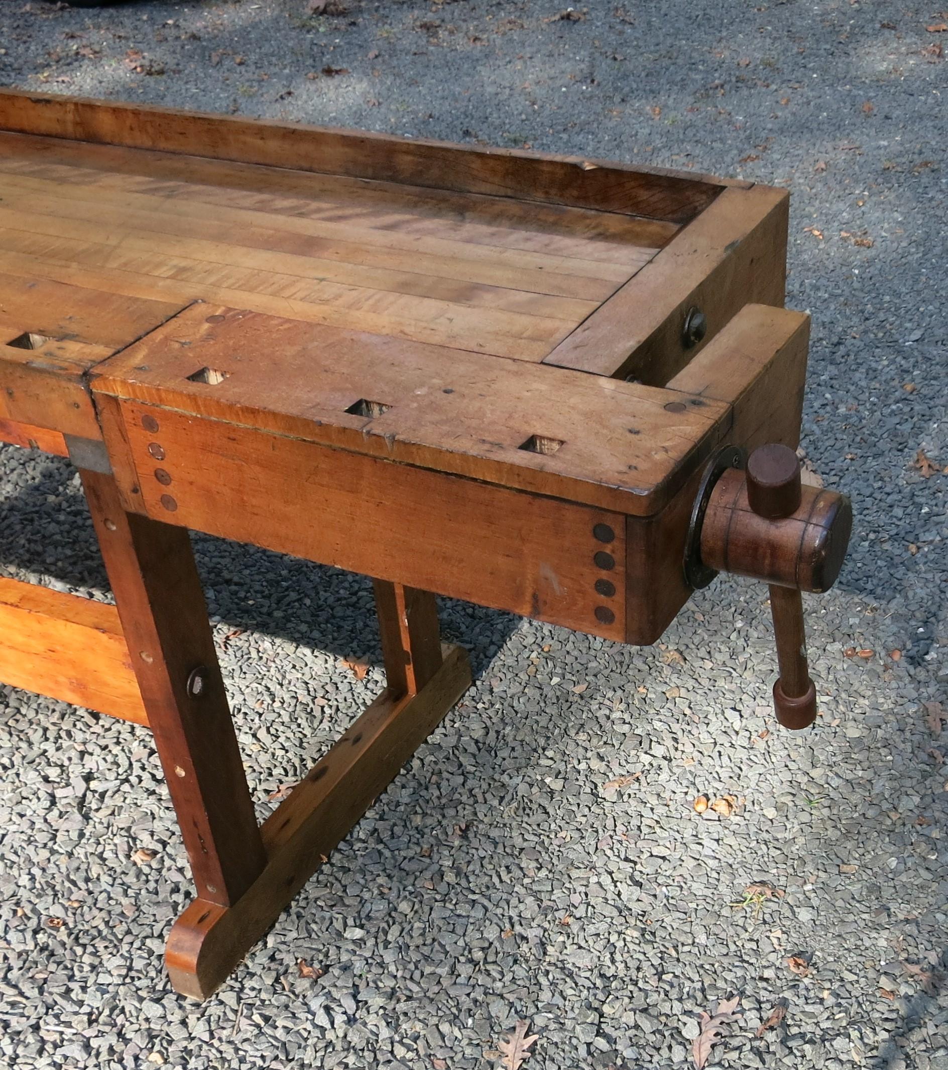 Early 20th Century Antique Workbench Industrial Table Hammacher Schlemmer, circa 1900